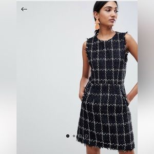 ASOS Warehouse “Chenille Tweed Dress”, size 8